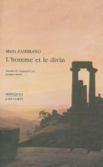 ZAMBRANO Maria Homme et le divin (L´) Librairie Eklectic
