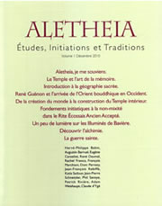Collectif Aletheia. Etudes, Initiations et Traditions. Volume 1, dÃ©cembre 2010 Librairie Eklectic