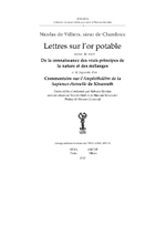 DE VILLIERS Nicolas Lettres sur l´or potable (et autres textes) Librairie Eklectic