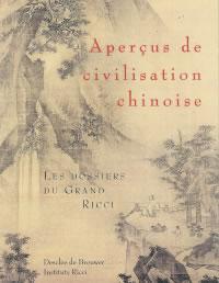 RICCI Institut Aperçus de civilisation chinoise Librairie Eklectic