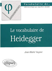 VAYSSE J.-M. Vocabulaire de Heidegger (Le) Librairie Eklectic