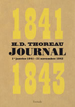 THOREAU Henry David Journal, volume 2 - 1er janvier 1841 au 21 novembre 1843  Librairie Eklectic