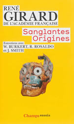 GIRARD René Sanglantes origines Librairie Eklectic