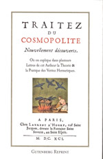 COSMOPOLITE (Alexandre SETHON) Traitez du Cosmopolite nouvellement découverts (1691) Librairie Eklectic