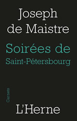 MAISTRE Joseph de Soirées de Saint-pétersbourg Librairie Eklectic