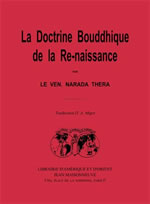 NARADA THERA La doctrine Bouddhique de la Re-naissance  Librairie Eklectic