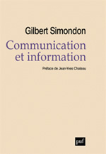 SIMONDON Gilbert Communication et information Librairie Eklectic