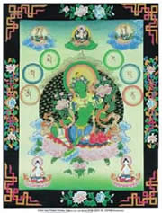 - Poster : Tara verte - Tanka tibétaine Librairie Eklectic